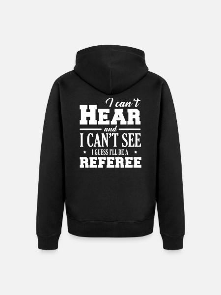 referee - Unisex Premium Organic Zip Hoodie - black