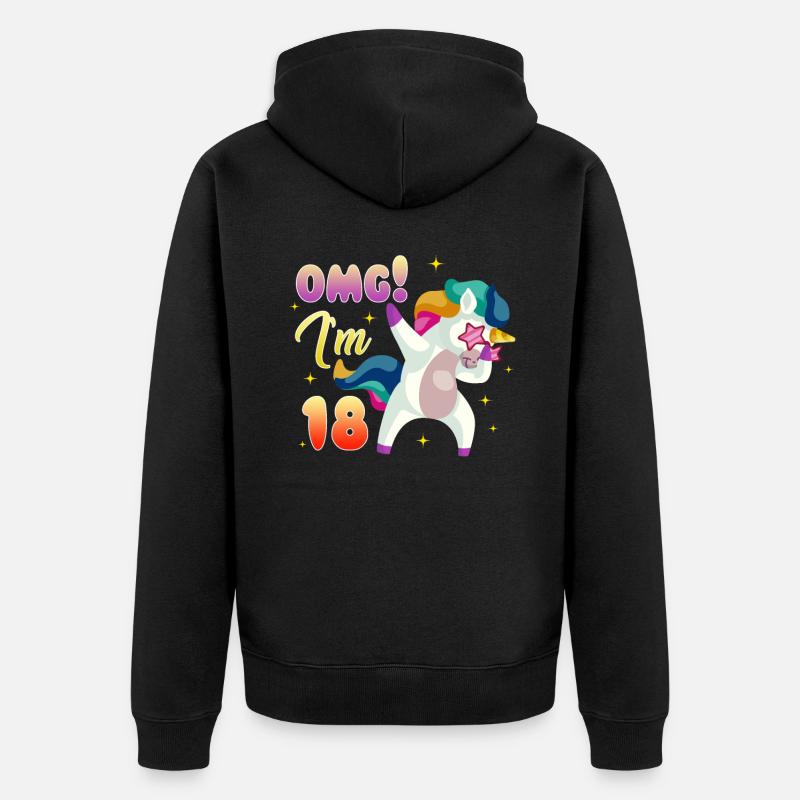 18 ans - Veste à capuche bio Premium Unisexe - noir