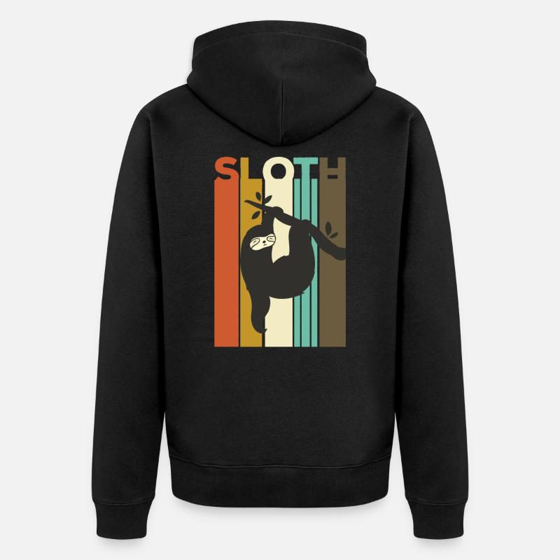 Paresseux - Veste à capuche bio Premium Unisexe - noir