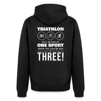 Triathlon - Veste à capuche bio Premium Unisexe - noir - Dos - Nico (187cm)