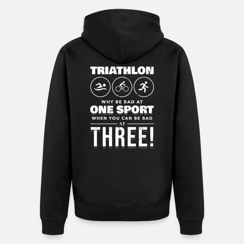 Triathlon - Veste à capuche bio Premium Unisexe - noir