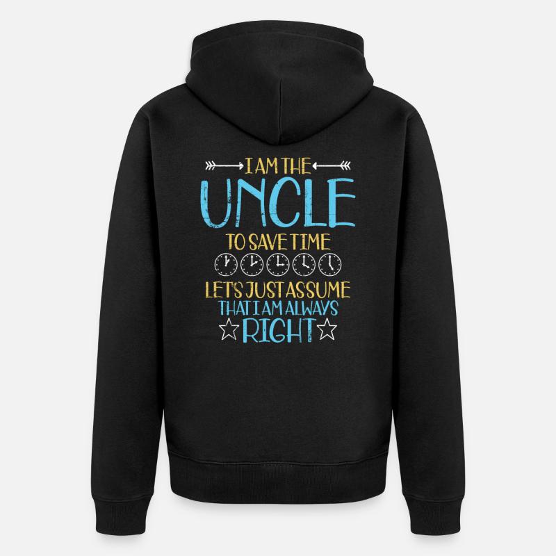 oncle - Veste à capuche bio Premium Unisexe - noir