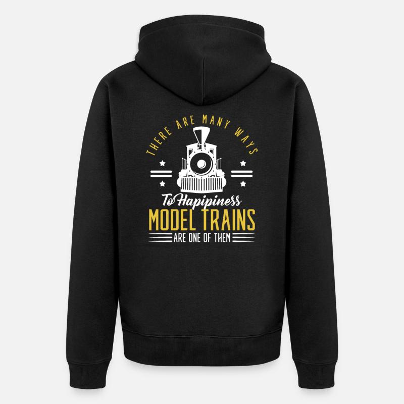Train trains train modèle - Veste à capuche bio Premium Unisexe - noir