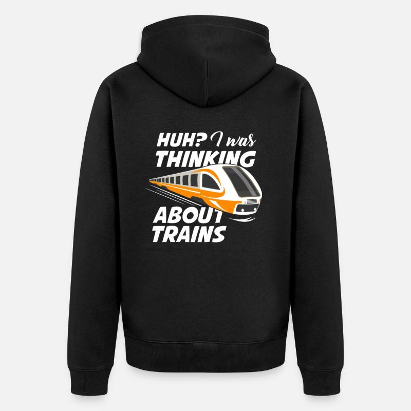 Train trains train modèle - Veste à capuche bio Premium Unisexe - noir