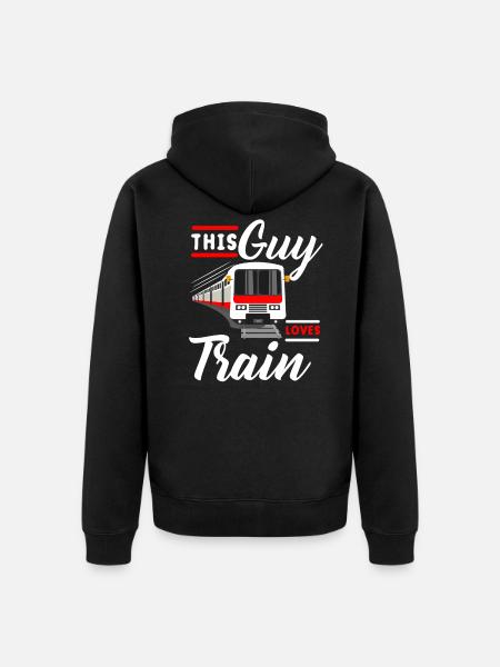 Train trains train modèle - Veste à capuche bio Premium Unisexe - noir