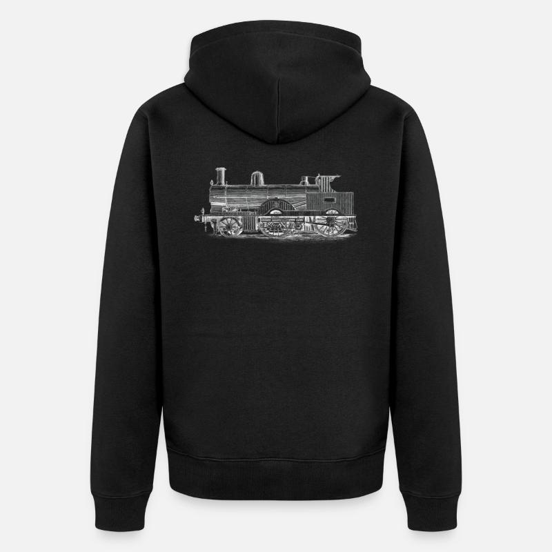 Train trains train modèle - Veste à capuche bio Premium Unisexe - noir