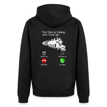 Train trains train modèle - Veste à capuche bio Premium Unisexe - noir - Dos - Nico (187cm)