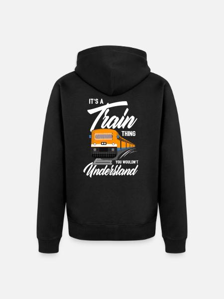 Train trains train modèle - Veste à capuche bio Premium Unisexe - noir