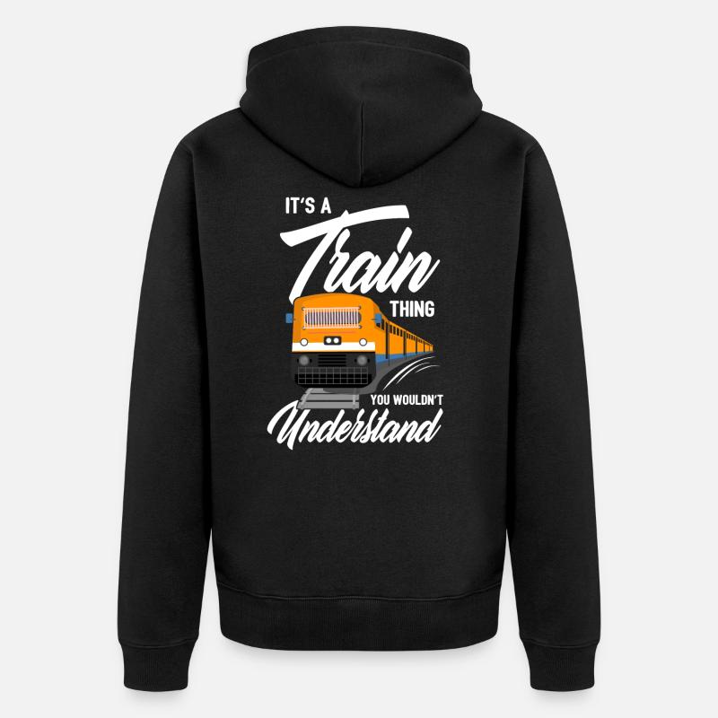Train trains train modèle - Veste à capuche bio Premium Unisexe - noir