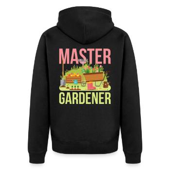 Jardinier Maître Jardinier - Veste à capuche bio Premium Unisexe - noir - Dos - Nico (187cm)