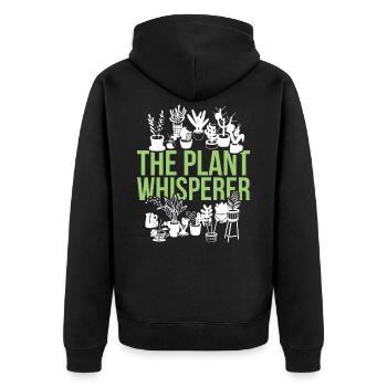 gardener - Unisex Premium Organic Zip Hoodie - black - Back - Nico (187cm)