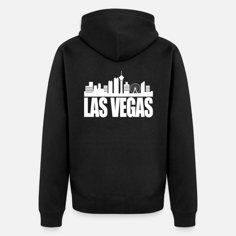 Las Vegas - Unisex Premium Bio Zip Hoodie - Schwarz