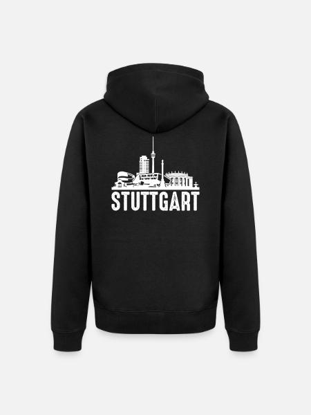 Stuttgart - Unisex Premium Bio Zip Hoodie - Schwarz