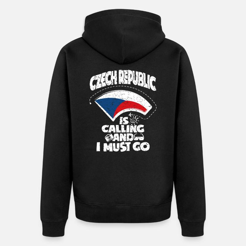 czechia - Veste à capuche bio Premium Unisexe - noir