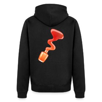 Nail polish Nail art design nails fingernails manicure - Unisex Premium Organic Zip Hoodie - black - Back - Nico (187cm)
