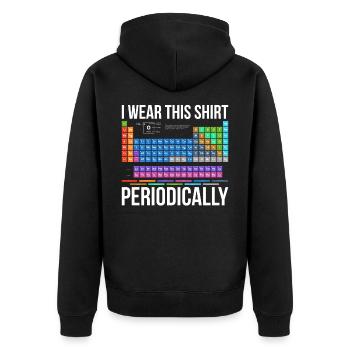 Tableau périodique de chimie - Veste à capuche bio Premium Unisexe - noir - Dos - Nico (187cm)