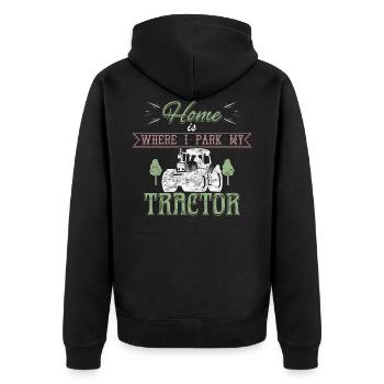 tracteur - Veste à capuche bio Premium Unisexe - noir - Dos - Nico (187cm)