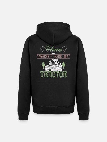 Traktor - Unisex Premium Bio Zip Hoodie - Schwarz