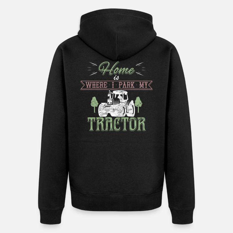 Traktor - Unisex Premium Bio Zip Hoodie - Schwarz