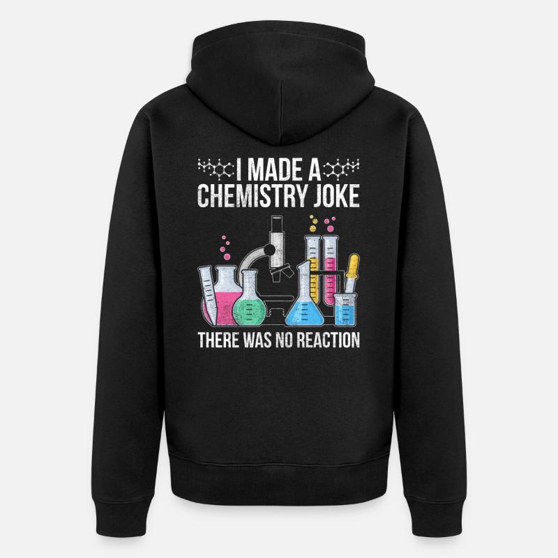 Blagues sur la chimie - Veste à capuche bio Premium Unisexe - noir