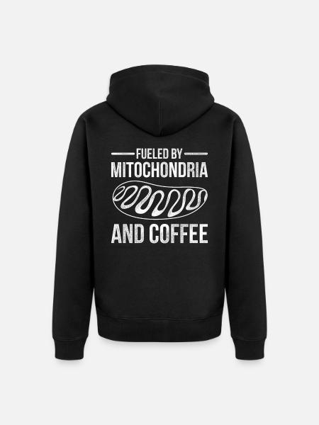 Biology mitochondria - Unisex Premium Organic Zip Hoodie - black