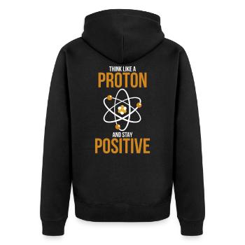 Chemistry setting - Unisex Premium Organic Zip Hoodie - black - Back - Nico (187cm)