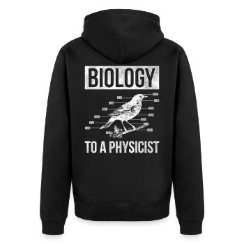 Physicien en biologie - Veste à capuche bio Premium Unisexe - noir - Dos - Nico (187cm)
