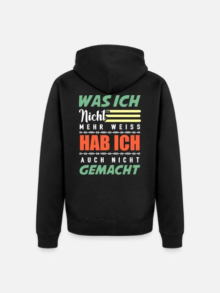 lustiger Spruch - Unisex Premium Bio Zip Hoodie - Schwarz