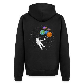 Espace astronaute - Veste à capuche bio Premium Unisexe - noir - Dos - Nico (187cm)