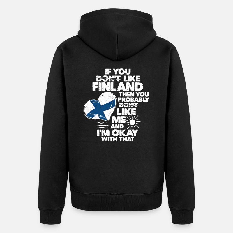 Finlande - Veste à capuche bio Premium Unisexe - noir