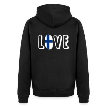 Finlande - Veste à capuche bio Premium Unisexe - noir - Dos - Nico (187cm)