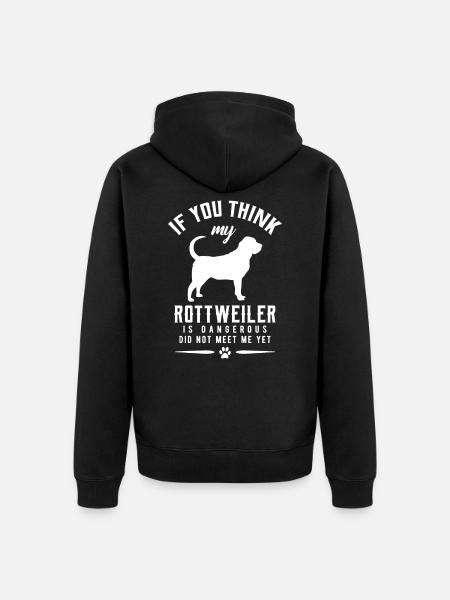 Rottweiler - Unisex Premium Bio Zip Hoodie - Schwarz