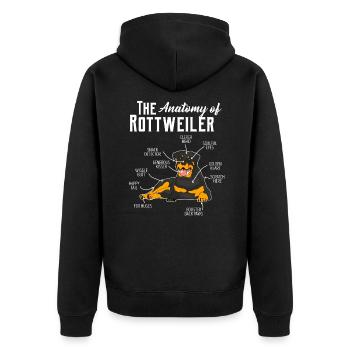 rottweiler - Veste à capuche bio Premium Unisexe - noir - Dos - Nico (187cm)