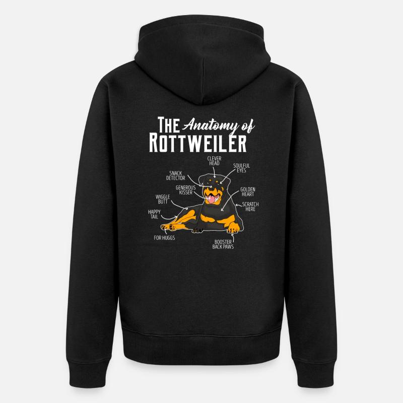 rottweiler - Veste à capuche bio Premium Unisexe - noir