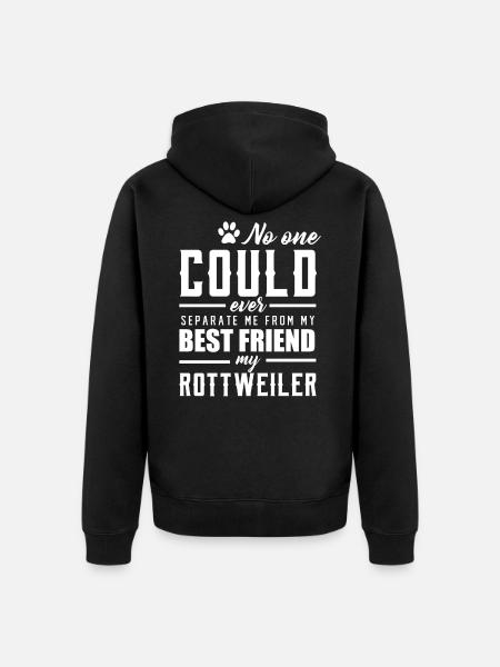 rottweiler - Unisex Premium Organic Zip Hoodie - black