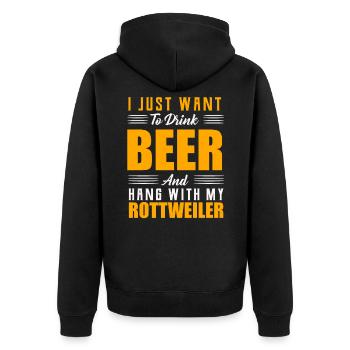 rottweiler - Veste à capuche bio Premium Unisexe - noir - Dos - Nico (187cm)