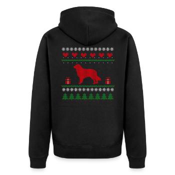 Cadeau de Noël australien berger australien - Veste à capuche bio Premium Unisexe - noir - Dos - Nico (187cm)