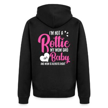 rottweiler - Veste à capuche bio Premium Unisexe - noir - Dos - Nico (187cm)