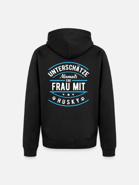 Husky - Unisex Premium Bio Zip Hoodie - Schwarz