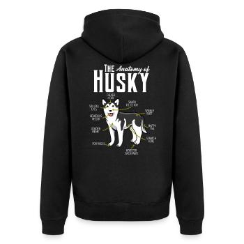 Husky - Veste à capuche bio Premium Unisexe - noir - Dos - Nico (187cm)