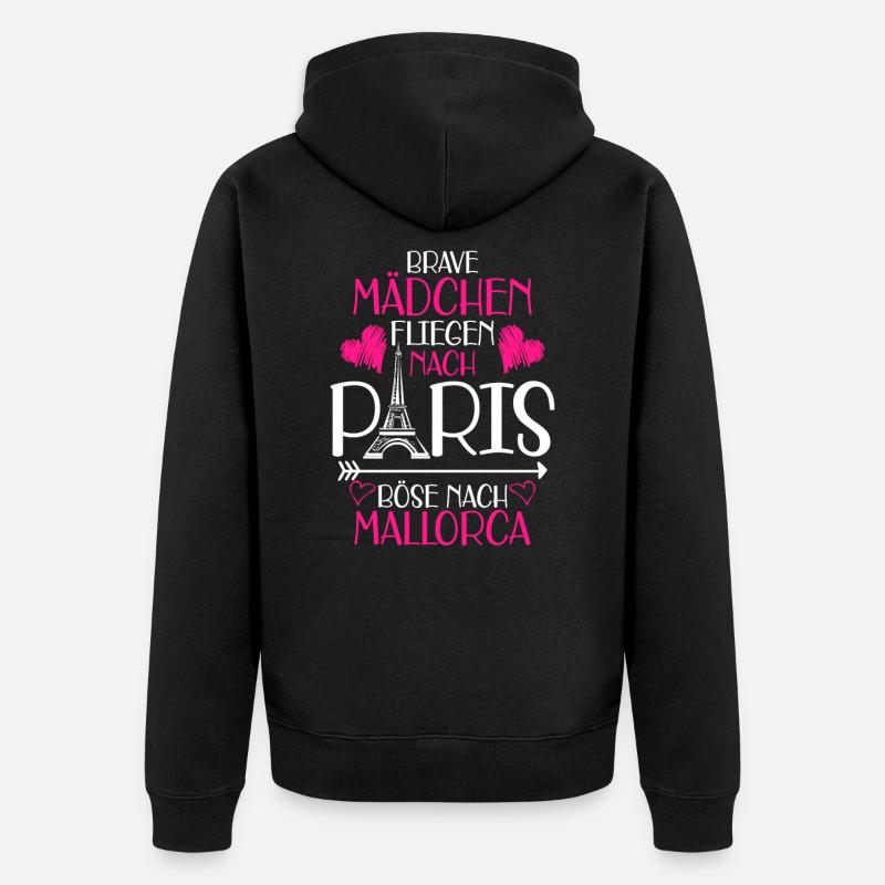 Mallorca - Unisex Premium Bio Zip Hoodie - Schwarz