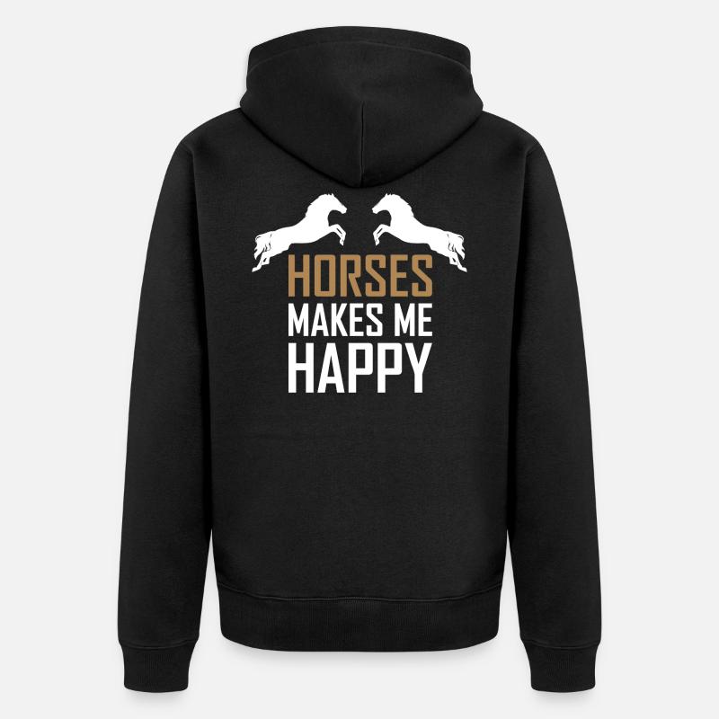 équitation - Veste à capuche bio Premium Unisexe - noir