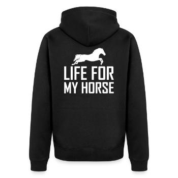 équitation - Veste à capuche bio Premium Unisexe - noir - Dos - Nico (187cm)