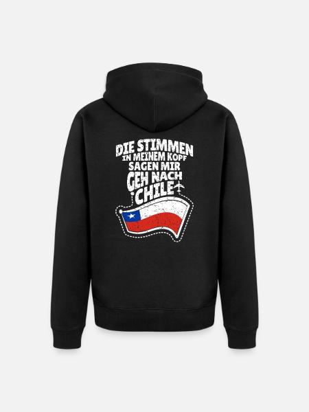 Chile - Unisex Premium Bio Zip Hoodie - Schwarz
