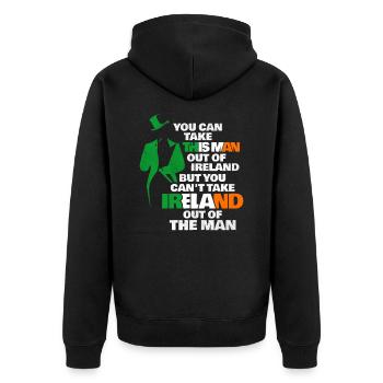 Irlande - Veste à capuche bio Premium Unisexe - noir - Dos - Nico (187cm)