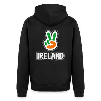 Irlande - Veste à capuche bio Premium Unisexe - noir - Dos - Nico (187cm)