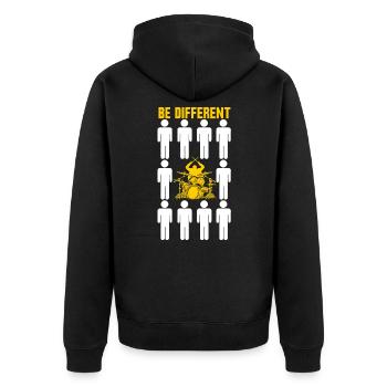 Drums drummer drummer gift - Unisex Premium Organic Zip Hoodie - black - Back - Nico (187cm)
