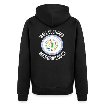 Microbiologiste bien cultivé Biologiste des bactéries - Veste à capuche bio Premium Unisexe - noir - Dos - Nico (187cm)