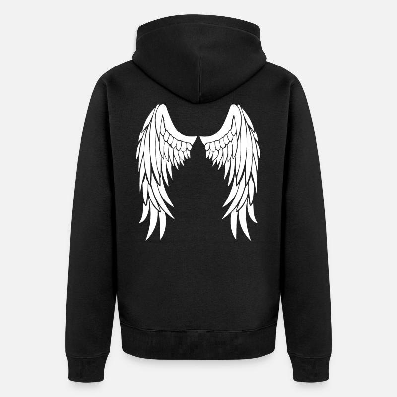ailes d'anges - Veste à capuche bio Premium Unisexe - noir