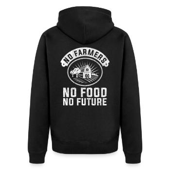 agriculteur - Veste à capuche bio Premium Unisexe - noir - Dos - Nico (187cm)